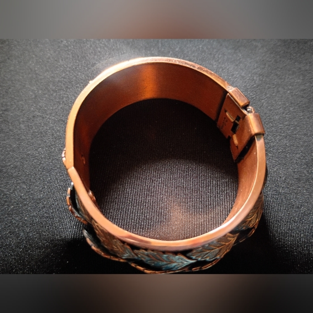 Rare Vintage Renoir Copper & Bronze Hinged Bracelet. - Picture 2 of 4